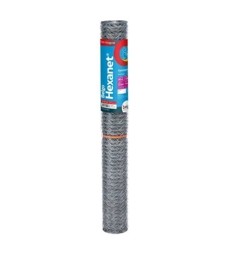 Tela Belgo Hexanet 2X22 - 1,50X50M - Galinheiro