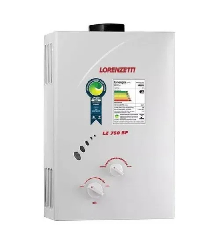 Aquecedor De Água A Gás Lz 750bp - Lorenzetti - Gn gás